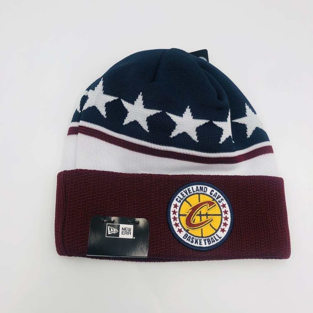 New Era‎ Cleveland Cavaliers NBA Tip Off Series Beanie Stars Stripes Wine Navy